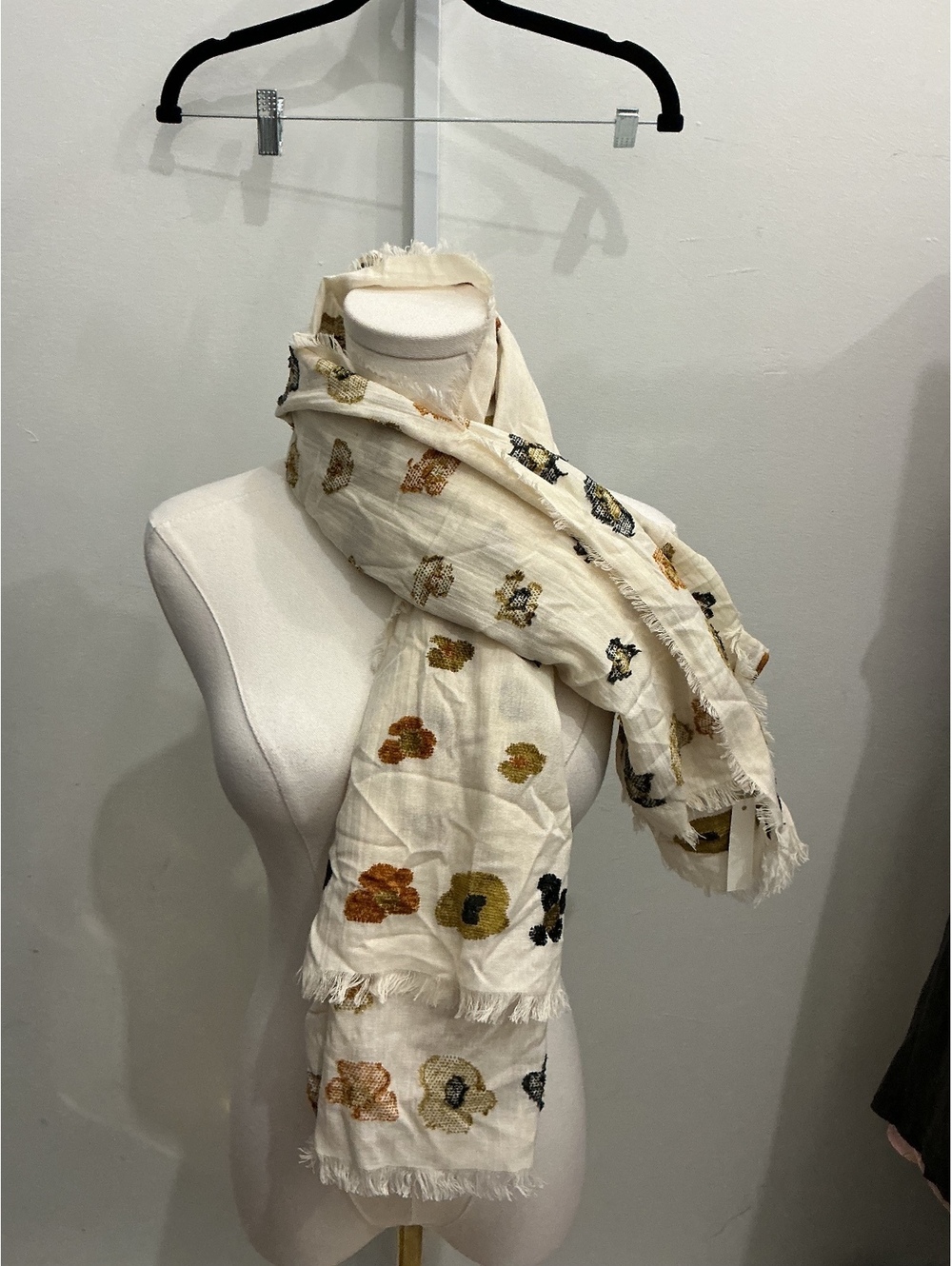 Madewell Floral Embroidered Scarf